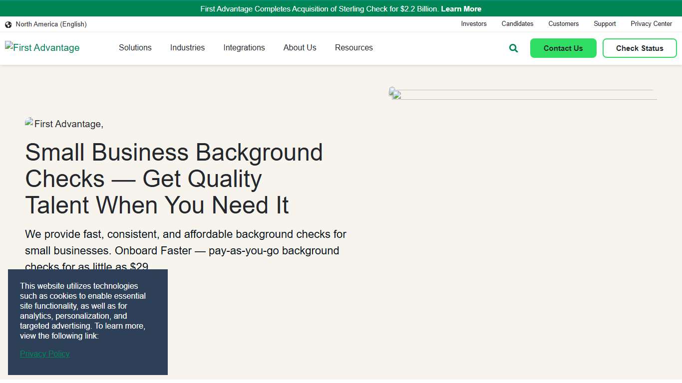 Small Business Background Checks First Advantage